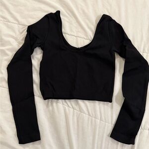 Dynamite Black Scoop Neck Crop Top